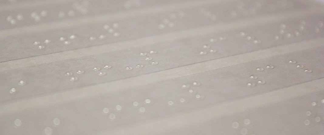 Braille-Schrift-Etiketten